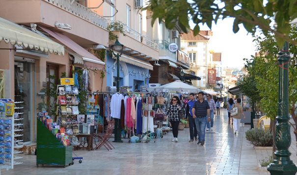 Griekse winkelstraat